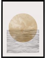 Poster 30x40 Beige Art Sun & Water