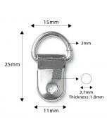 Estancia D-ring  15x25mm 1-hål 100st