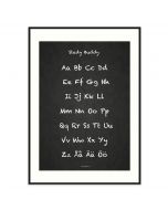 Poster 50x70 Frank & Poppy ABC Chalkboard (planpackad)